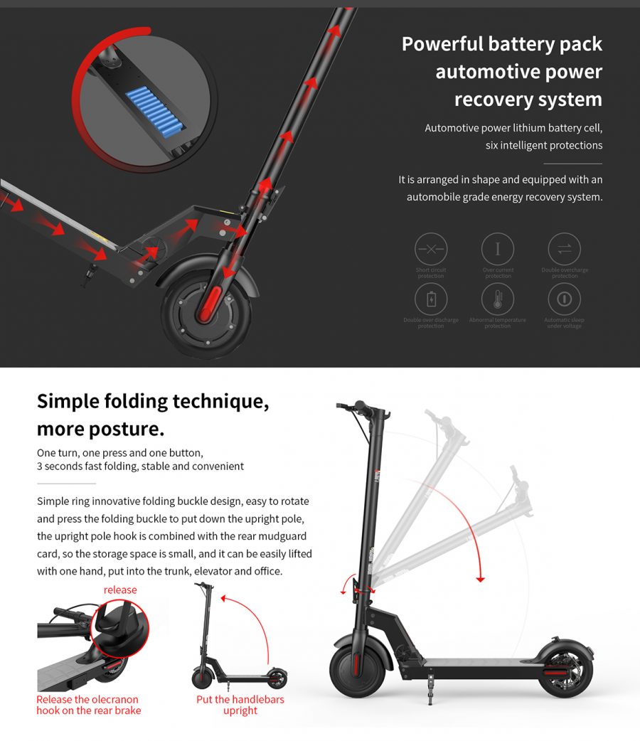 ES7 Electric scooter adult portable station riding instead of walking folding - Image 4