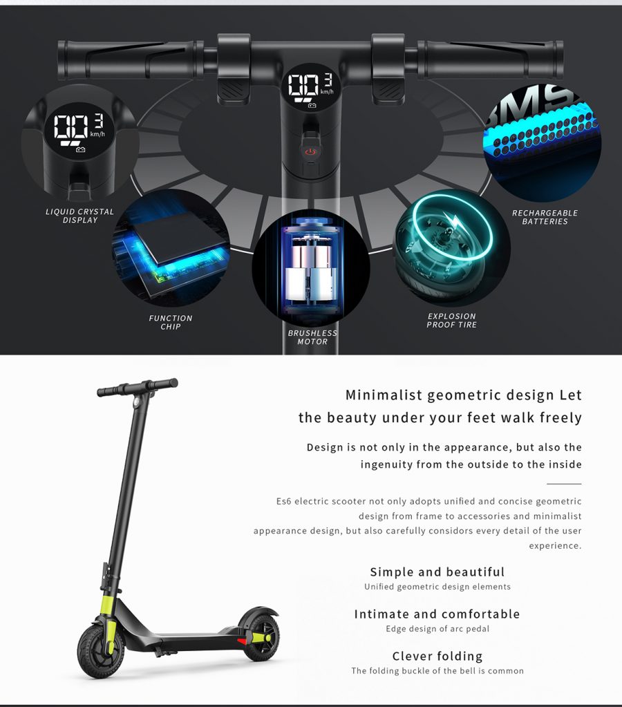 ES6Electric scooter folding small station cycling adult two-wheeled mini portable pedal scooter - Image 3